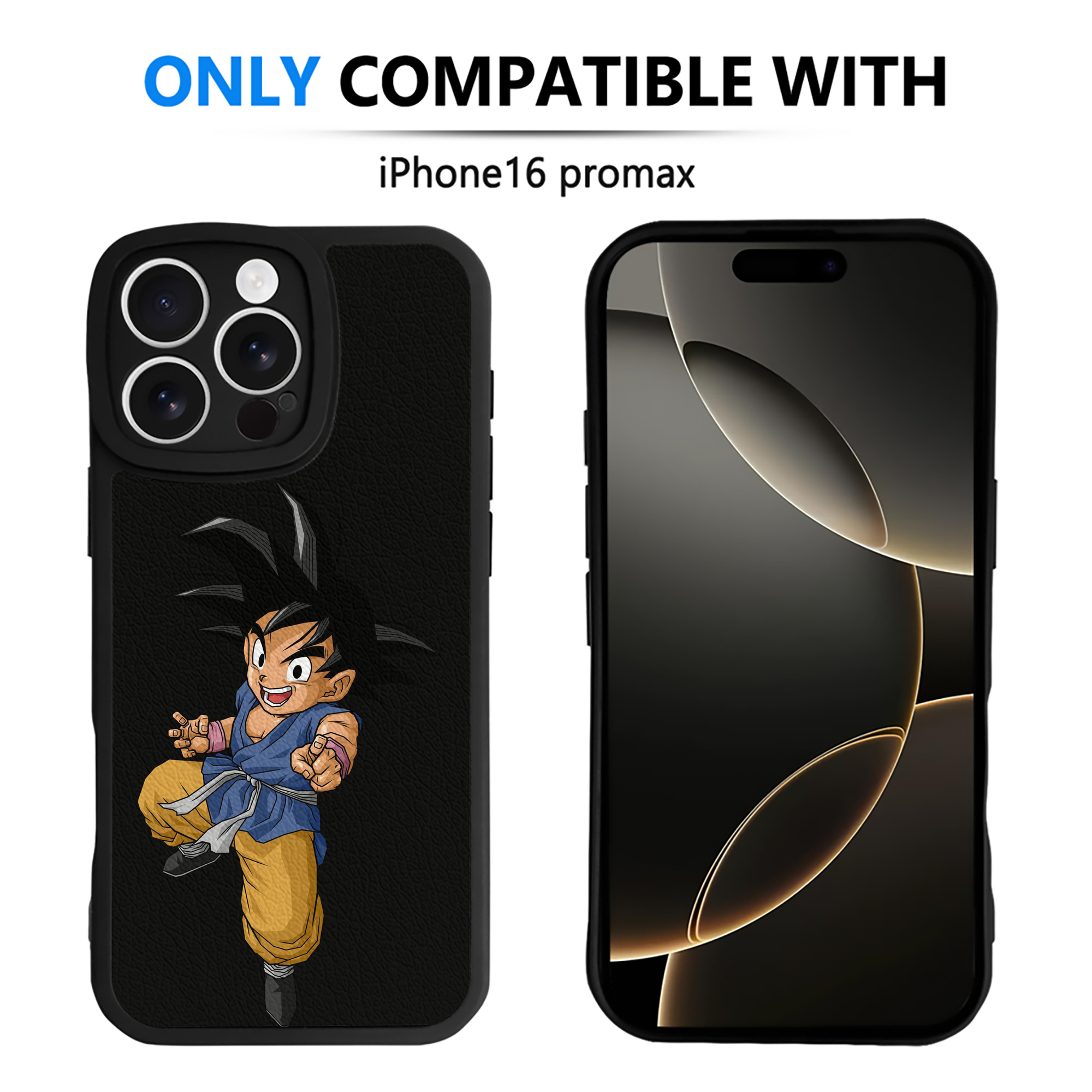 （画像用） ドラゴンボール 孫悟空（そん ごくう）Son Goku カカロット DRAGON BALL Kakarotto 【iPhone 16シリーズ対応】シリコンスマホケース（レザー調） 材質：シリコン